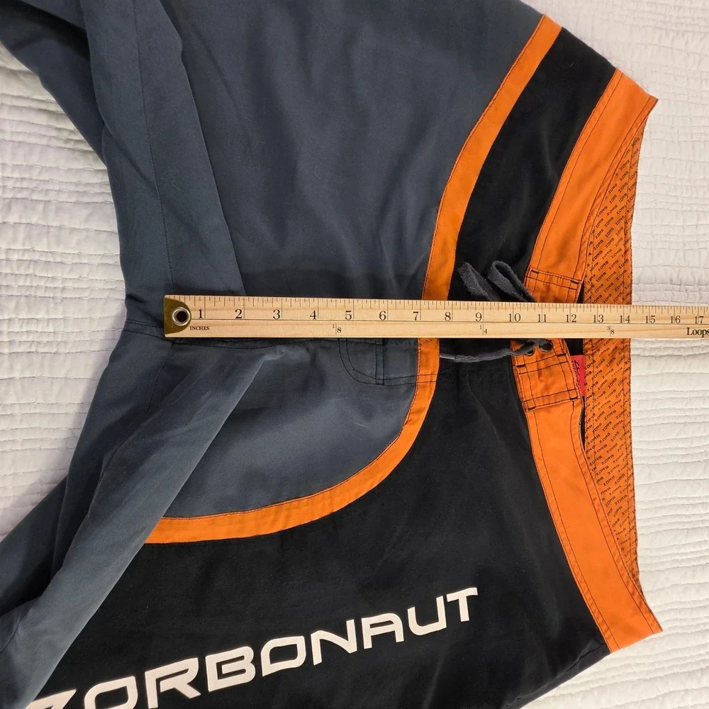 Zorbonaut Mens Board Shorts Swim Trunks Black Orange Grey Size XXL Surf Beach